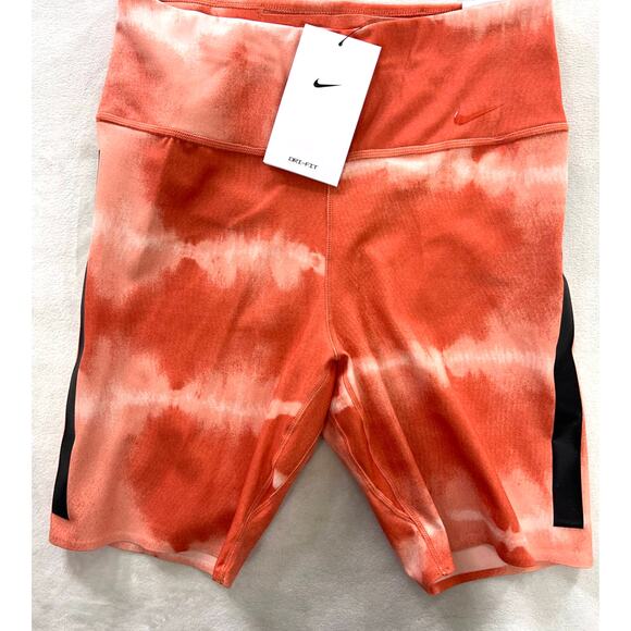 Nike NWT One Luxe Dri-FIT 7" Printed Coral Training Shorts Small 4/ 6 Activewear - Picture 1 of 8